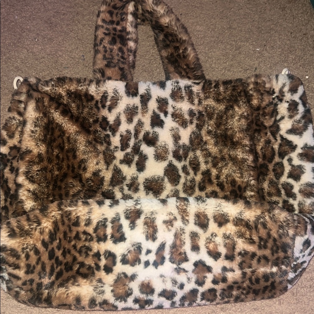 CAbi Leopard Faux Fur Bag